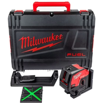 Image of Milwaukee - M12 CLLP-0C 12V Green Cross Line Laser with Plumb Points (Body Only)