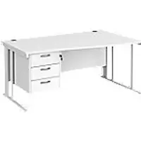 Image of Dams International Wave Desk MCM16WRP3WHWH 1,600 x 725 x 800 - 990 mm