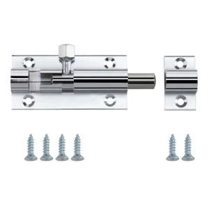 Image of BQ Chrome plated Brass Barrel bolt L50mm