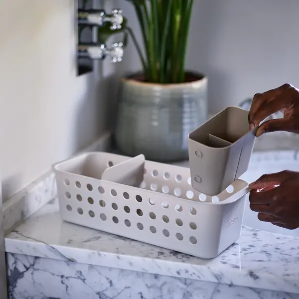 Image of EasyStore Small Ecru Storage Basket Ecru (Cream)