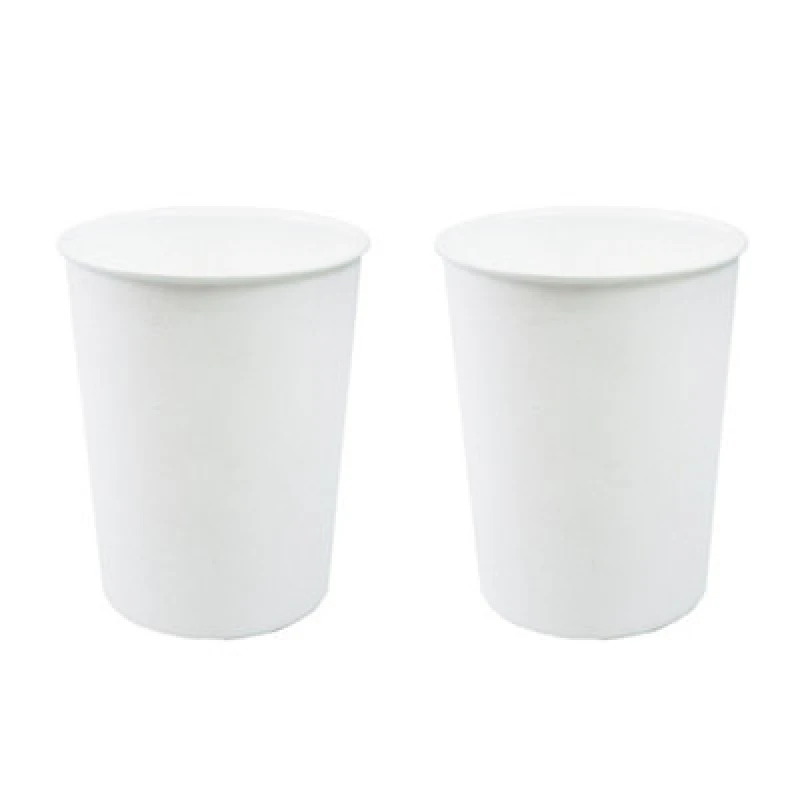 Image of Jvl Quality Vibrance Lightweight Plastic Waste Paper Basket/bin, White, Set Of 2