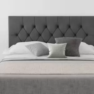 Image of Olivier Upholstered Headboard, Plush Velvet, Steel - Headboard 60cm Size Single (90x190)