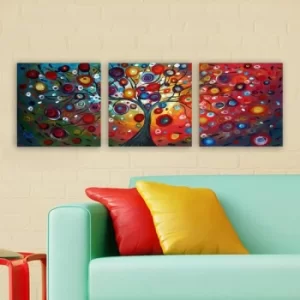 Image of PMDR0220 Multicolor Decorative Canvas Painting (3 Pieces)
