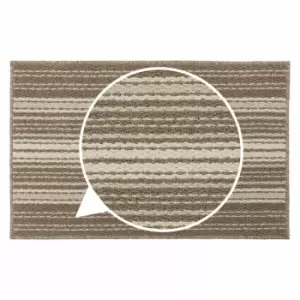 Image of Jvl Hubble Machine Washable Latex Backed Doormat, 50X80Cm, Caramel