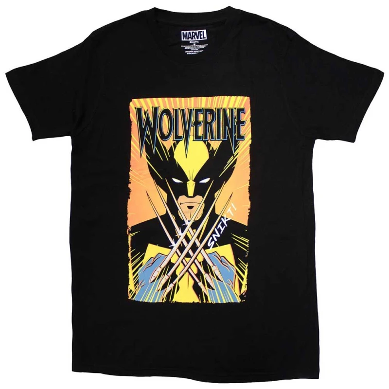 Image of Marvel Wolverine Claws T Shirt Black unisex