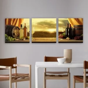 Image of P274538 Multicolor Decorative Canvas Painting (3 Pieces)