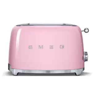 Image of SMEG 50s Retro Style TSF01PKUK 2 Slice Toaster