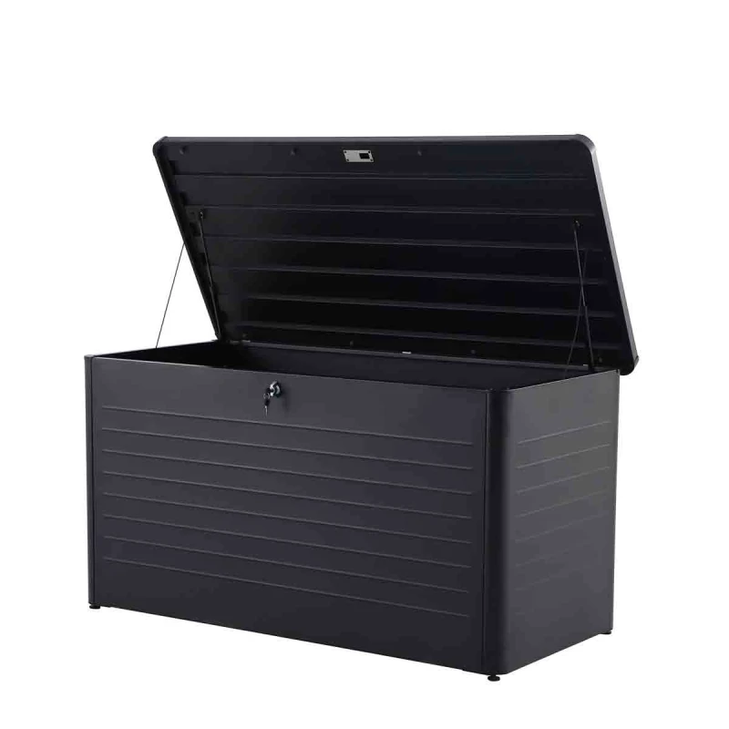 Image of Pacific Rhode Island Large Galvanised Steel Cushion Box Black 18-Y-002-BLK-L