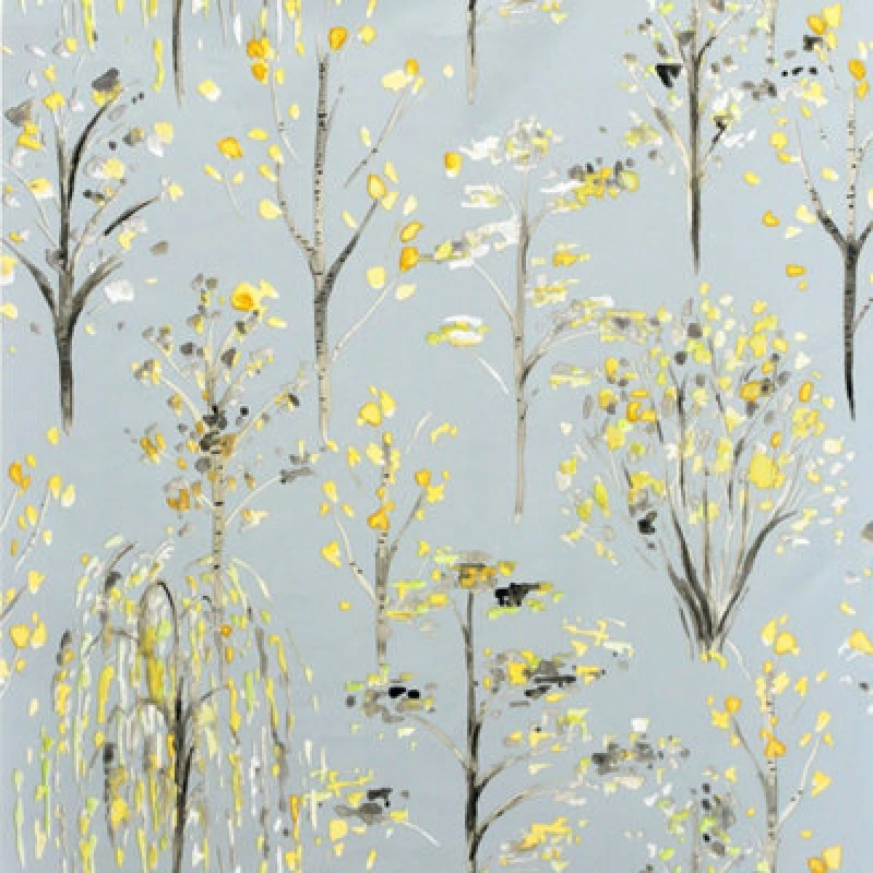 Image of Arthouse Watercolour Tree Wallpaper Bright Yellow