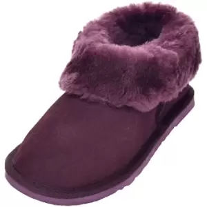 Image of Eastern Counties Leather Womens/Ladies Sheepskin Lined Slipper Boots (9 UK) (Plum)