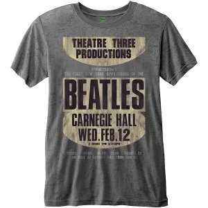 Image of The Beatles - Carnegie Hall Unisex Small T-Shirt - Grey
