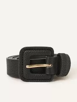 Image of Accessorize Square Buckle Belt, Black, Size S, Women