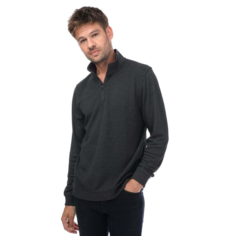 Image of Ted Baker Bits Textured Funnel Neck Sweater - Grey Grey XL