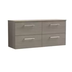 Image of Nuie Arno 1200mm Wall Hung 4 Drawer Vanity & Worktop Solace Oak
