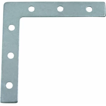 Image of 100MM Corner Plate BZP -E/Galv (Pk-10) - Matlock