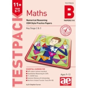 Image of 11+ Maths Year 5-7 Testpack B Papers 5-8: Numerical Reasoning CEM Style Practice Papers by Stephen C. Curran (Paperback,...
