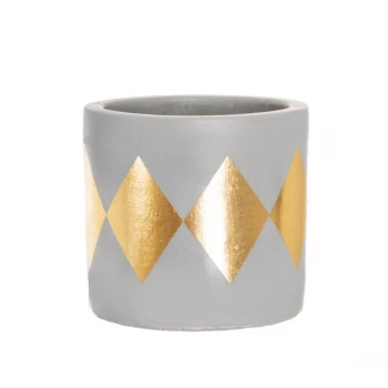 Image of Sass & Belle Mini Dina Gold Dip Cement Planter