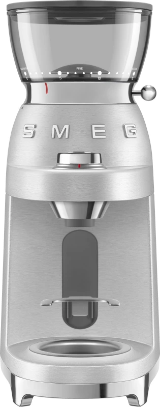 Image of Smeg Mini Pro CGF02SSUK Coffee Grinder - Stainless Steel
