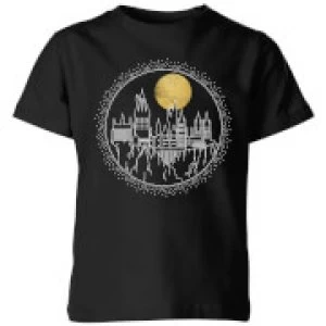 Image of Harry Potter Hogwarts Castle Moon Kids T-Shirt - Black - 3-4 Years