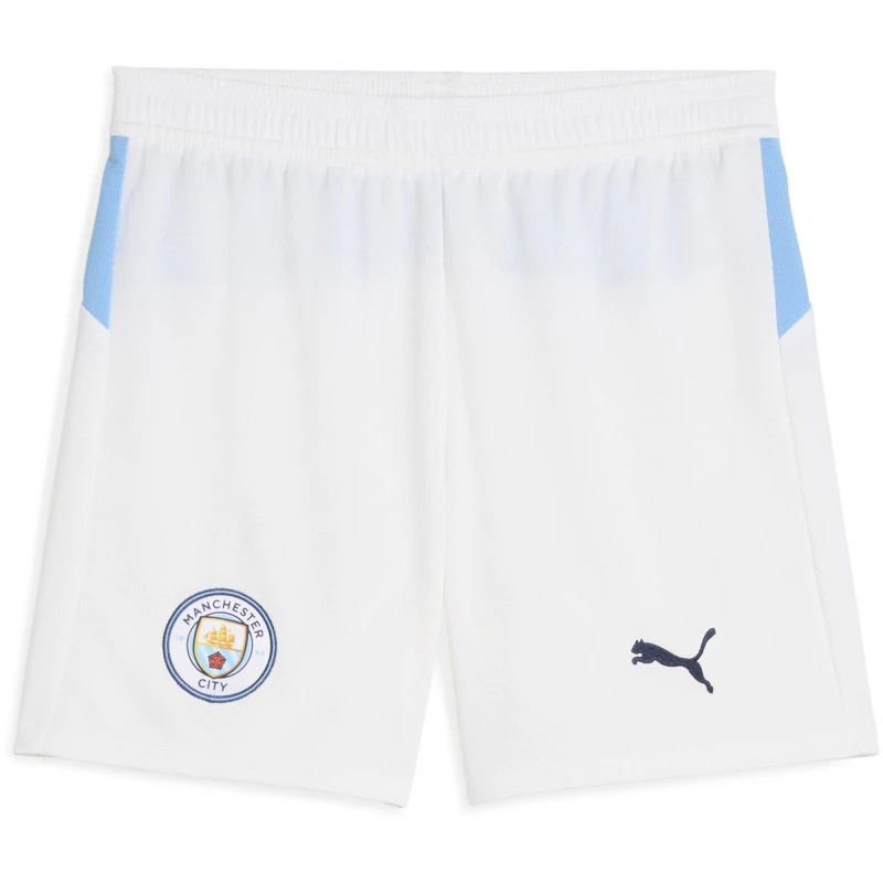 Image of Puma Manchester City Home Shorts 2025 2026 Juniors White male 13 (XL)