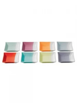 Image of Royal Doulton 1815 Bright Colours Set of 8 Square Trays 12cm
