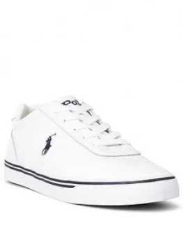 Image of Polo Ralph Lauren Hanford Leather Trainers - White, Size 12, Men