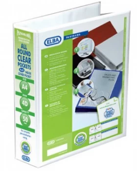 Image of Elba Present 4d-ring Binder 50mm A4 Wht - 10 Pack