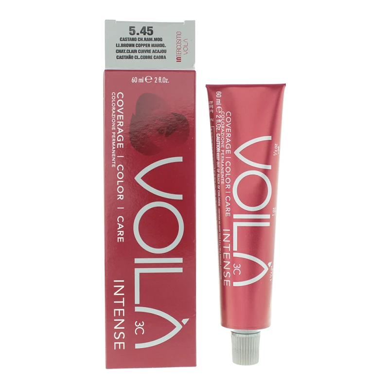 Image of Intercosmo Voila 3c Intense 5.45 Light Brown Copper Mahogany Hair Colour 60ml