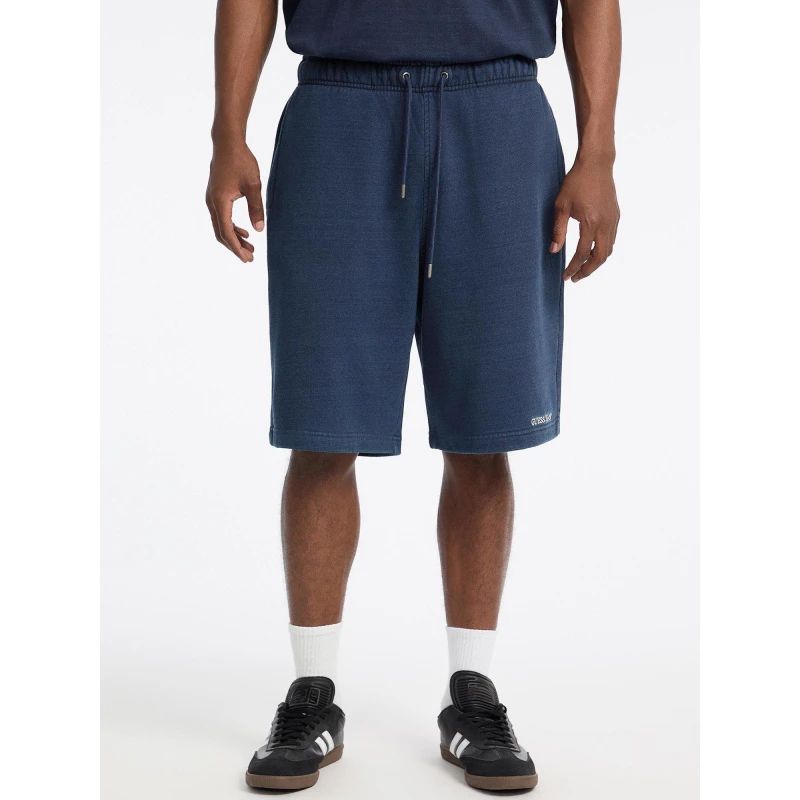 Image of Guess Jeans Logo embroidered shorts Indigo BL1N male Medium