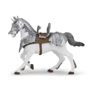 Image of PAPO Fantasy World Horse in Armour Toy Figure, Three Years or Above, Multi-colour (39799)