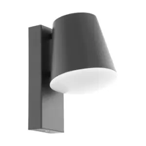 Image of IP44 Outdoor Wall Down Light Anthracite Zinc Plated Steel 1 x 10W E27 Bulb