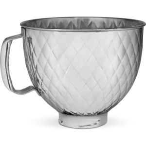 Image of KitchenAid 5KSM5SSBQB 4.8L Quilted stainless steel bowl
