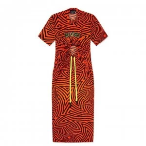 Image of Nicce Sierra Dress Womens - Shocking Orange