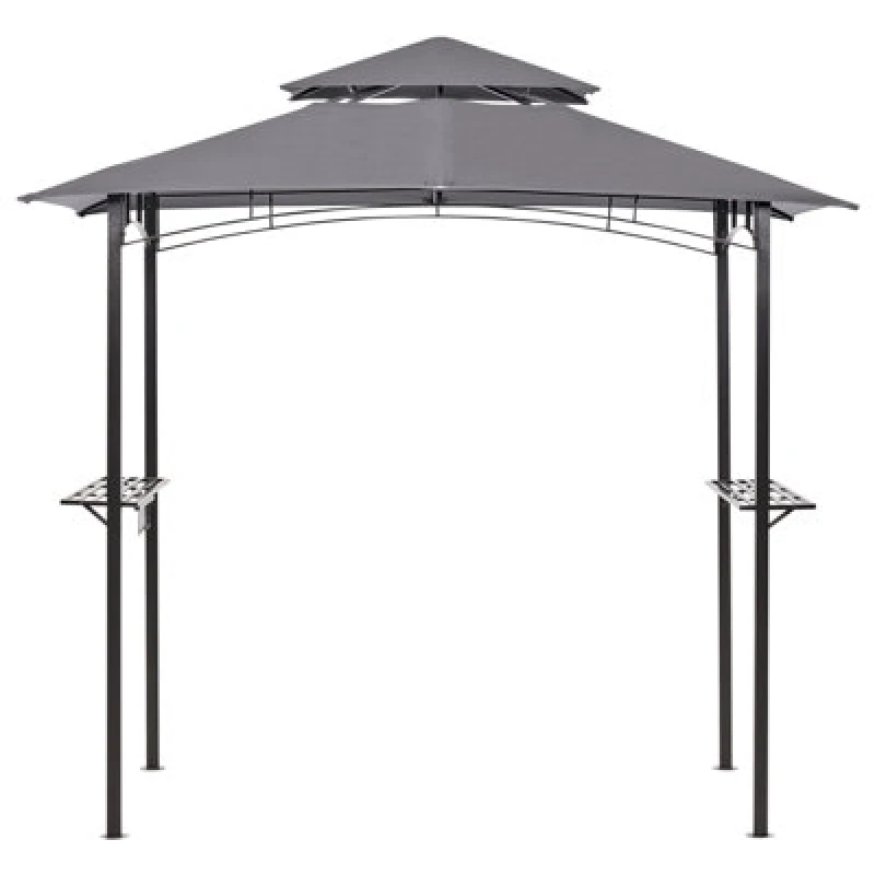 Image of Beliani Gazebo Naro Metal 240 Cm 148cm Grey