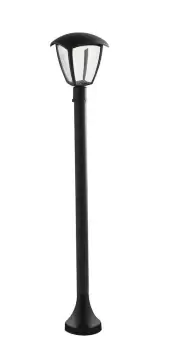 Image of LADY Outdoor 100cm LED Bollard Black, IP44 800lm 4000K 100x17cm