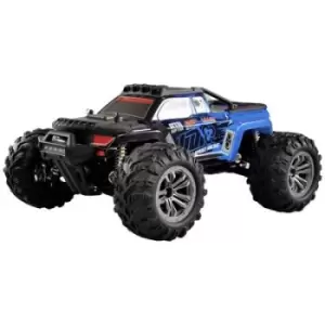 Image of Amewi Daphoenodon Blue Brushed 1:12 RC model car Electric Monster truck 4WD RtR 2,4 GHz Incl. battery and charger, Incl. light effects