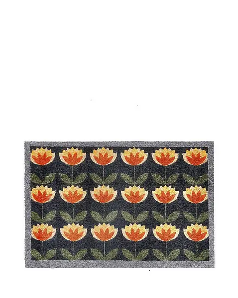 Image of My Mat My Mat Retro Floral Washable Doormat Multi 50X75 WB31801
