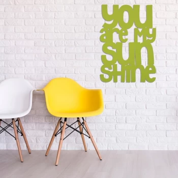 Image of Sun Wood - Green Green Decorative Wooden Wall Accessory