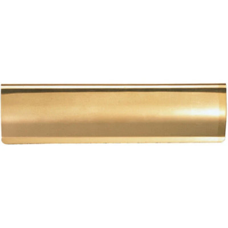 Image of Loops Interior Letterbox Plate Tidy Cover Flap 280 x 62mm Polished Brass Metallics