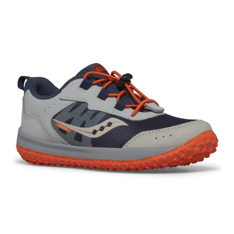 Image of Saucony Aura Trainers Grey Orange male 13 child