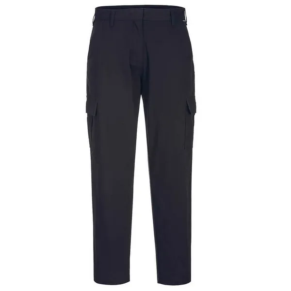 Image of Portwest Womens Stretch Cargo Trousers S233BKR40 Colour: Black