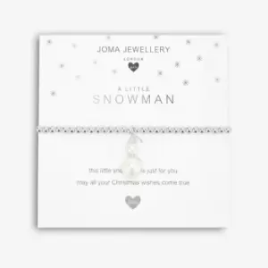 Image of A Little Snowman Silver 15.5cm Stretch Bracelet C556