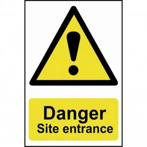 Image of Scan Danger Site Entrance Sign 400mm 600mm Standard