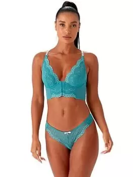 Image of Gossard Superboost Deep V Bralet - Blue Size 38F, Women
