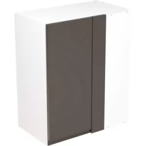 Image of Kitchen Kit Flatpack J-Pull Kitchen Cabinet Wall Blind Corner Unit Ultra Matt 600mm in Graphite MFC