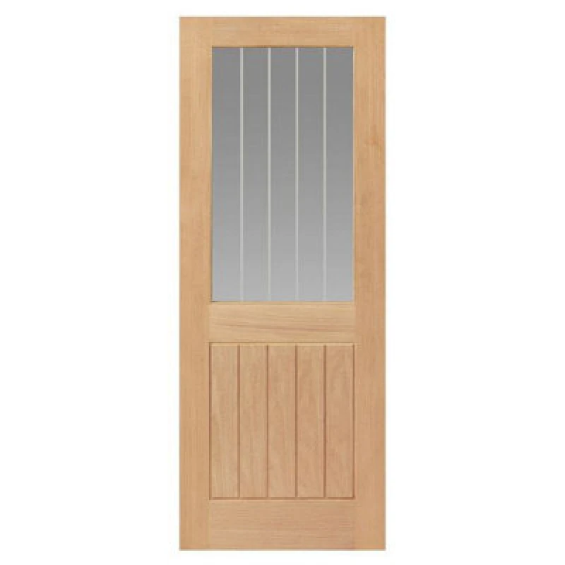 Image of JB Kind Doors Thames Oak Half Light Glazed Internal Door - Unfinished