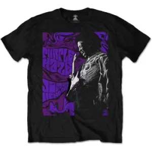 Image of Jimi Hendrix - Purple Haze Unisex XX-Large T-Shirt - Black