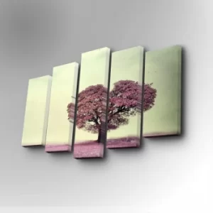 Image of 5PUC-067 Multicolor Decorative Canvas Painting (5 Pieces)
