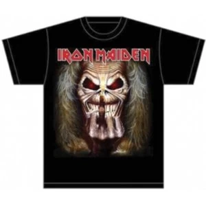 Image of Iron Maiden Eddie Candle Finger Mens T Shirt: Medium