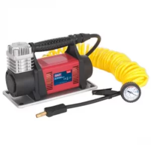Image of Sealey MAC06 Tyre Inflator/Mini Air Compressor 12V Heavy-Duty